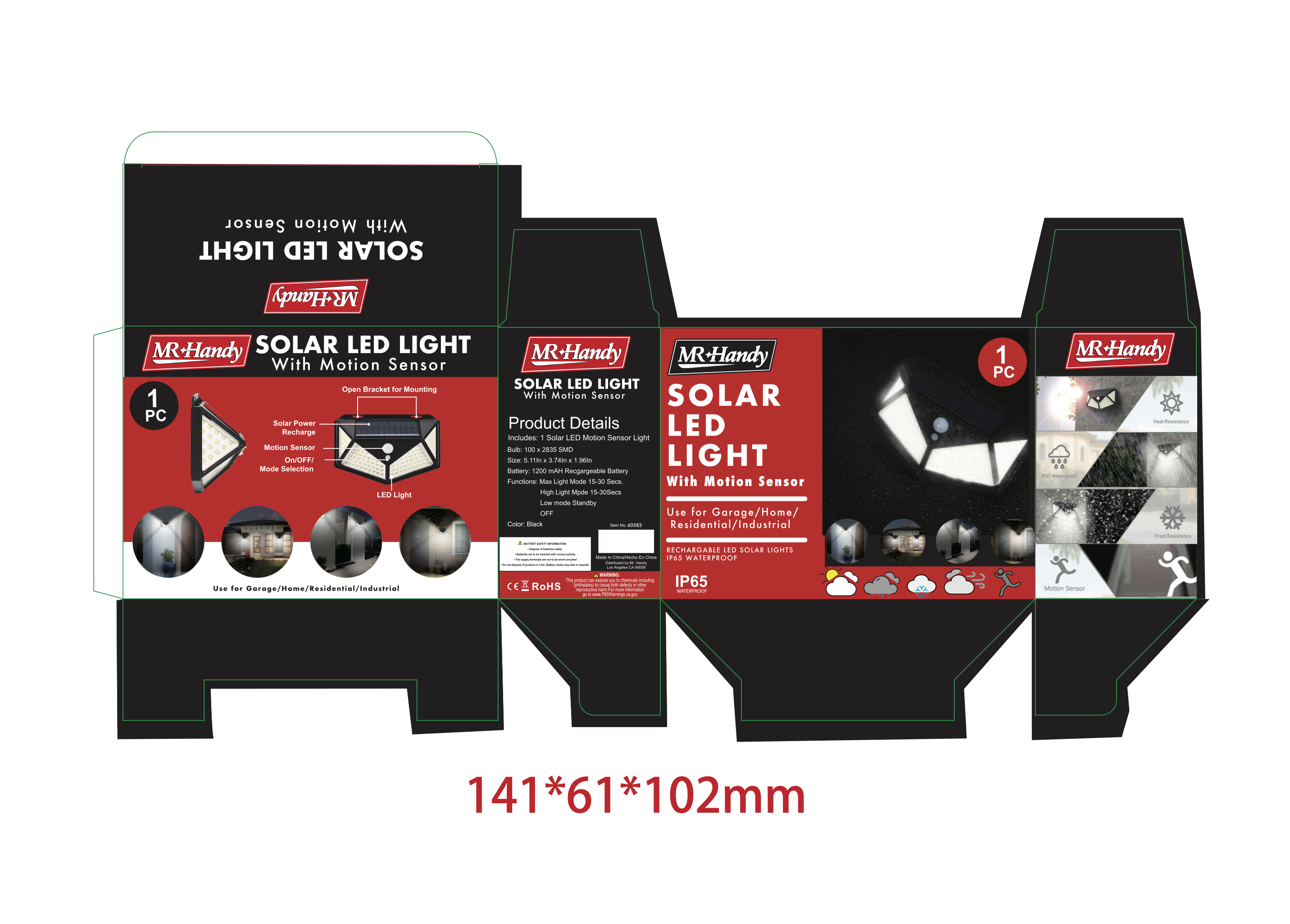Solar LED light Packaging